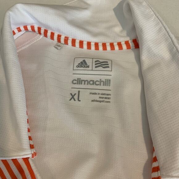 Adidas Polo Shirt Women XL Extra Large Multi ClimaChill Striped Performance Golf - Picture 7 of 12